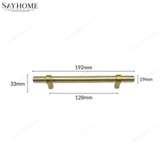 Tay nắm đũa tân cổ điển vintage màu vàng SH026