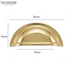 Tay nắm tủ tân cổ điển Vintage màu vàng gold SH0430