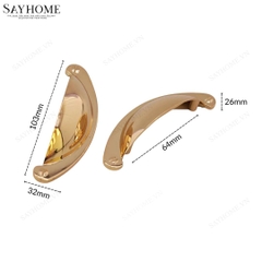 Tay nắm tủ hiện đại bán nguyệt màu vàng gold SH0423 tại thành phố Hồ Chí Minh
