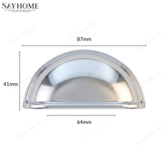 Tay nắm tủ hiện đại con sò màu inox SH0430 tại thành phố Hồ Chí Minh