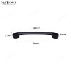 Tay nắm tủ hiện đại màu đen mờ SH1008