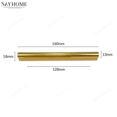 Tay nắm tủ hiện đại thanh tròn màu vàng gold SH103
