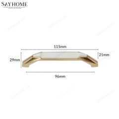 Tay nắm tủ tân cổ điển màu vàng mặt sứ trắng  SH10VT63 tại thành phố Hồ Chí Minh