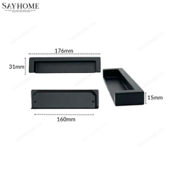 Tay nắm âm tủ hiện đại màu đen và vàng SH1068
