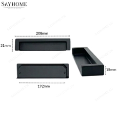 Tay nắm âm tủ hiện đại màu đen và vàng SH1068