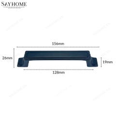 Tay nắm tủ tân cổ điển Vintage màu đen SH1121