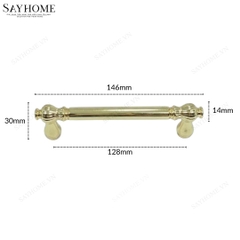 Tay nắm tủ tân cổ điển màu vàng gold SH1155