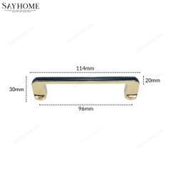 Tay nắm tủ hiện đại màu vàng Gold mặt đen SH1168