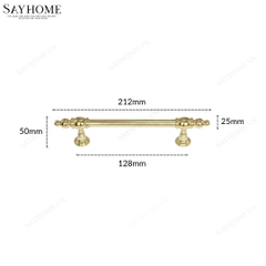 Tay nắm tủ tân cổ điển màu vàng gold 18k SH1388 tại thành phố Hồ Chí Minh