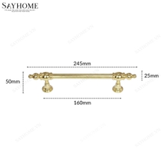Tay nắm tủ tân cổ điển màu vàng gold 18k SH1388 tại thành phố Hồ Chí Minh