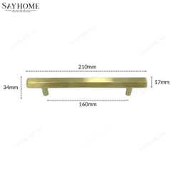 Tay nắm tủ hiện đại màu vàng gold SH1410
