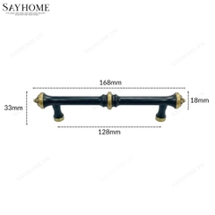 Thông số kĩ thuật Tay nắm đũa tân cổ điển Vintage màu đen vàng SH1681 tại Thành phố Hồ Chí Minh