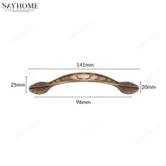 Tay nắm tủ tân cổ điển Vintage màu đồng SH1810 tại thành phố Hồ Chí Minh