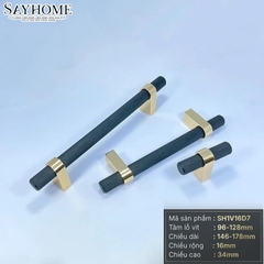 Tay nắm âm tủ hiện đại màu bạc xước SH1V16D7 tại Tân Bình