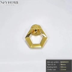 Tay nắm tủ hiện đại dạng khoen màu vàng gold SH20V01 tại thành phố Hồ Chí Minh