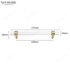 Tay nắm tủ hiện đại acrylic đế liên kết đồng SH22D03 tại thành phố Hồ Chí Minh