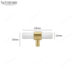 Tay nắm tủ hiện đại acrylic đế liên kết đồng SH22D03 tại thành phố Hồ Chí Minh