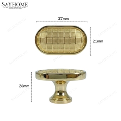 Núm tủ hiện đại màu vàng gold SH2803