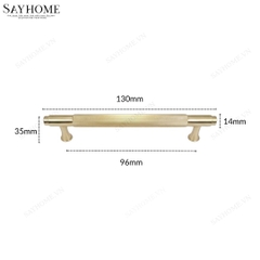 Tay nắm tủ tân cổ điển vintage màu vàng gold SH2811