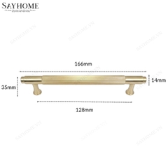 Tay nắm tủ tân cổ điển vintage màu vàng gold SH2811