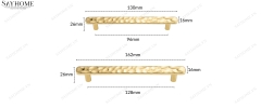 Tay nắm tủ hiện đại vàng gold 18k SH2844
