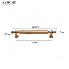 Tay nắm tủ tân cổ điển vintage màu đồng SH3319