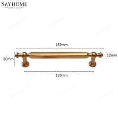 Tay nắm tủ tân cổ điển vintage màu đồng SH3319