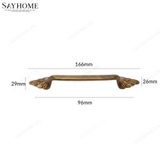 Tay nắm tủ tân cổ điển Vintage màu đồng SH3667