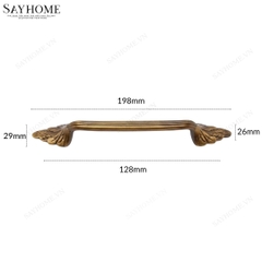 Tay nắm tủ tân cổ điển Vintage màu đồng SH3667