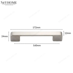 Tay nắm tủ hiện đại màu bạc SH5523
