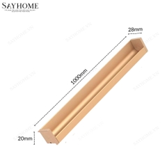 Tay nắm âm tủ hiện đại màu vàng mờ SH5529 tại thành phố Hồ Chí Minh