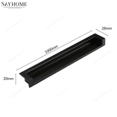 Tay nắm âm tủ hiện đại màu đen SH5529 tại thành phố Hồ Chí Minh