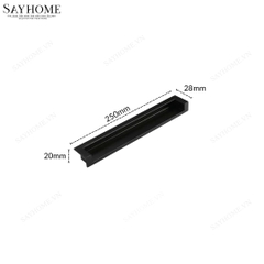 Tay nắm âm tủ hiện đại màu đen SH5529 tại thành phố Hồ Chí Minh