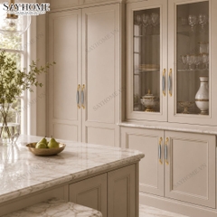 Tay nắm tủ hiện đại màu vàng 18k mặt inox SH5532