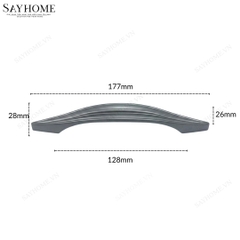 Tay nắm tủ tân cổ điển Vintage màu ghi xám SH5572