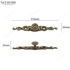 Tay nắm tủ tân cổ điển Vintage màu đồng SH5579