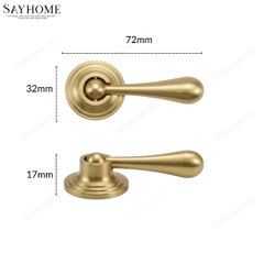 Tay nắm tủ tân cổ điển Vintage màu vàng đồng SH5581