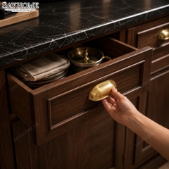 Tay nắm tủ hiện đại bán nguyệt màu vàng gold SH55V85 tại thành phố Hồ Chí Minh