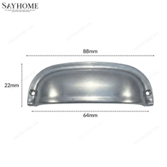 Tay nắm tủ hiện đại bán nguyệt màu bạc SH5585