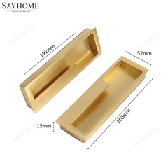 Tay nắm âm tủ hiện đại màu vàng gold SH5589