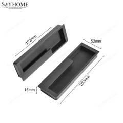 Tay nắm âm tủ cao cấp hiện đại màu đen SH5589 tại thành phố Hồ Chí Minh
