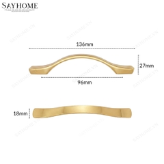 Tay nắm tân cổ điển Vintage màu vàng gold SH5598