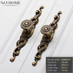 Tay nắm tủ tân cổ điển Vintage màu đồng SH55D79 tại thành phố Hồ Chí Minh