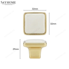 Tay nắm tủ hiện đại màu trắng vàng gold SH56TV32 tại thành phố Hồ Chí Minh