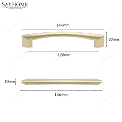 Tay nắm tủ hiện đại màu vàng gold SH5653