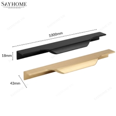 Tay nắm tủ thanh dài hiện đại màu đen và vàng SH5663