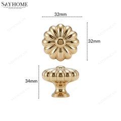 Núm tủ tân cổ điển vintage màu vàng gold SH8014 tại thành phố Hồ Chí Minh
