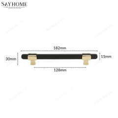 Tay nắm đũa hiện đại màu đen vàng SH8016