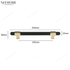 Tay nắm đũa hiện đại màu đen vàng SH8016