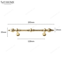 Tay nắm tủ tân cổ điển Vintage màu vàng gold SH80V75 tại thành phố Hồ Chí Minh